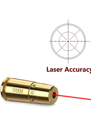 Accurate 9mm Red Laser Bore Sighter for Targeting