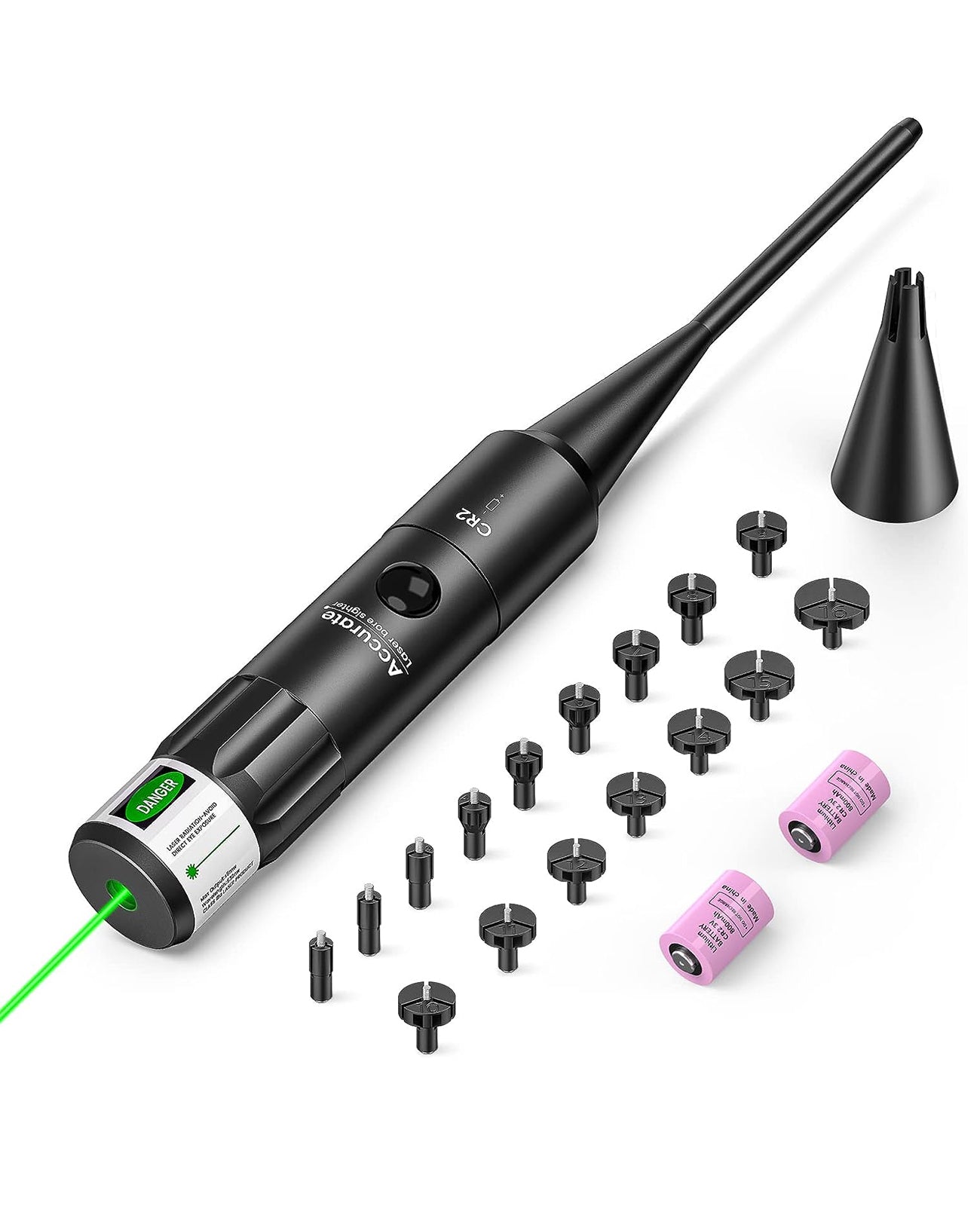 Svopes Alignment Kit Multiple Caliber Firearm Scope Alignment Tool Green Laser Bore Sight ...