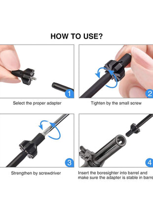How to use the green laser bore sight kit?
