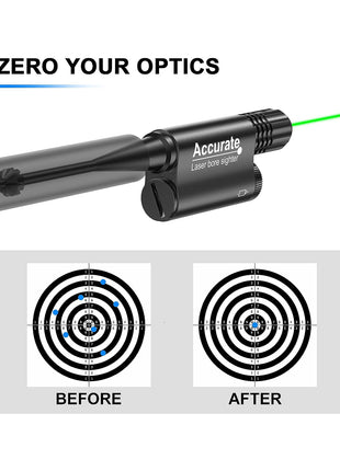 Accurate Laser Boresighter Kit Help to Zero Your Optics for Rifles, Pistols and Shotguns