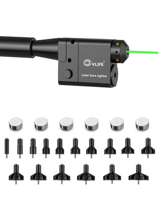 CVLIFE Bore Sight Kit Green Laser Boresighter with 16 Adapters