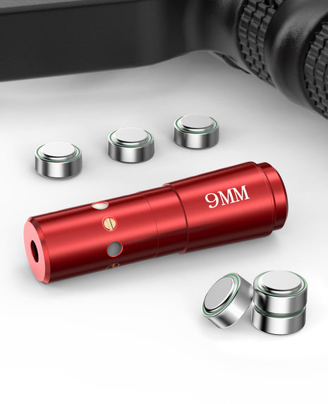 9mm Red Laser Bore Sight with 6 Batteries