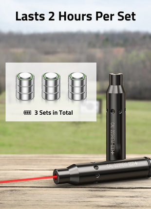 Red Laser Boresighter with 3 Sets of Batteries
