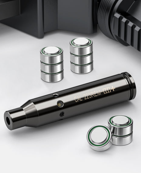 CVLIFE Boresight for 223REM Laser Bore Sighter with 9 Batteries