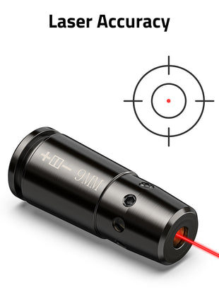 Red Laser Accurate Bore Sight for 9mm Chamber