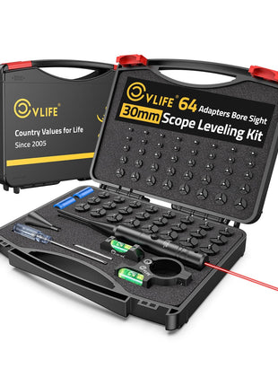 CVLIFE Green Bore Sight Laser 64 Adapters featuring scope leveling kit adapters bore sight Red Laser & 30mm Scope Leveling