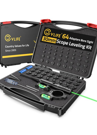 CVLIFE Green Bore Sight Laser 64 Adapters featuring scope leveling kit adapters bore sight Green Laser & 30mm Scope Leveling