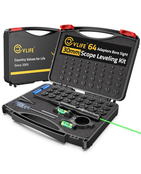 CVLIFE Green Bore Sight Laser 64 Adapters featuring scope leveling kit adapters bore sight Green Laser & 30mm Scope Leveling