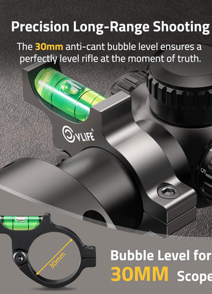 CVLIFE Sight Laser featuring precision long-range shooting the anti-cant bubble level ensures a Green Laser & 30mm Scope