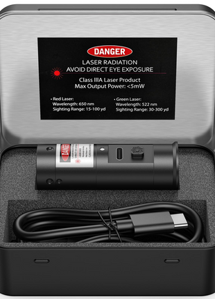 CVLIFE Laser Bore Sighter featuring red laser greenlaser