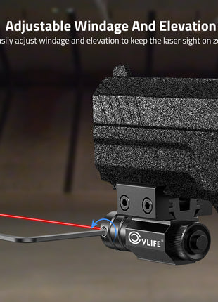 Laser Sight for Pistols with W/E Adjustment Features
