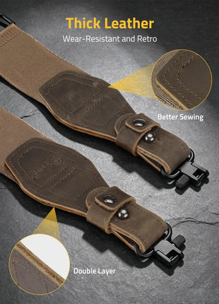 CVLIFE Cotton Weave Sling featuring thick leather wear-resistant and retro in brown