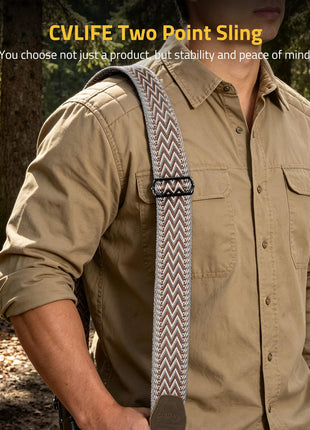 CVLIFE Cotton Weave Sling featuring two point sling in mixed brown
