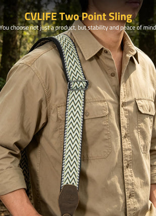 CVLIFE Cotton Weave Sling featuring two point sling in mixed green