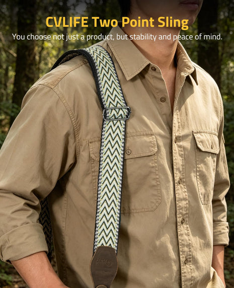 CVLIFE Cotton Weave Sling featuring two point sling in mixed green