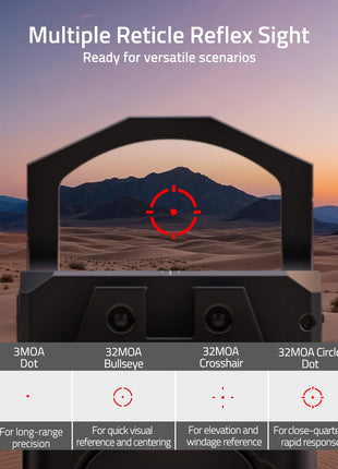 CVLIFE 3 MOA Dot Reflex Sight featuring multiple reticle reflex sight ready for versatile scenarios in red dot