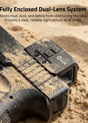 CVLIFE enclosed emitter optic featuring fully enclosed dual-lens system