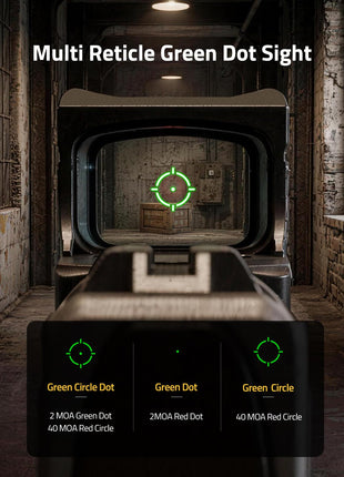 CVLIFE Multi Reticle Red Dot Sight RMSC featuring multi reticle green dot sight