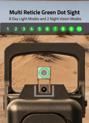 CVLIFE Red Dot Sight featuring multi reticle green dot sight