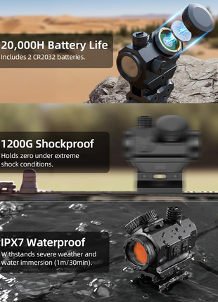 CVLIFE Multi-Reticle featuring holds zero under extreme shock conditions