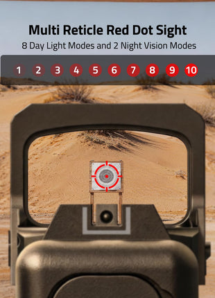 CVLIFE Multi Reticle Red Dot Sight RMSC featuring multi reticle red dot sight