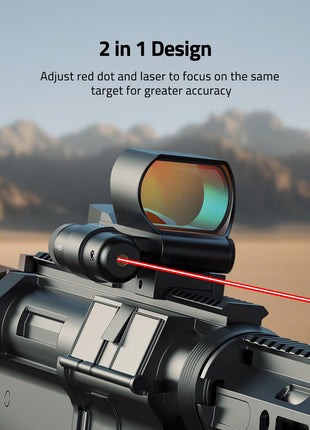 CVLIFE Reflex Sight featuring target for greater accuracy in red laser