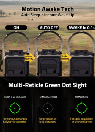 CVLIFE open reflex sight featuring multi-reticle green dot sight