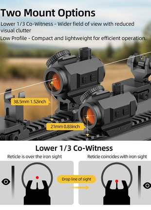 CVLIFE Dot Sight featuring two mount options