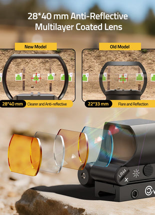 CVLIFE Red Dot Sight featuring multilayer coated lens newmodel in red laser