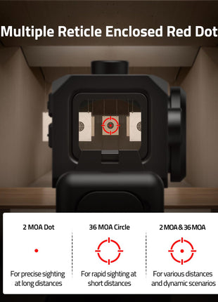 CVLIFE Dot Sight featuring multiple reticle enclosed red dot