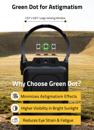 CVLIFE Dot Sight featuring green dot for astigmatism