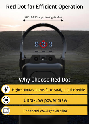 CVLIFE open reflex sight featuring higher contrast draws focus straight to the reticle in red dot