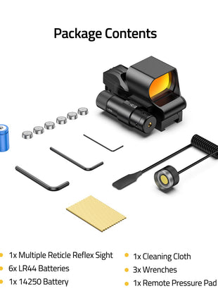 CVLIFE Red Dot Sight featuring 1x multiple reticle reflex sight in green laser