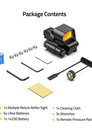 CVLIFE Red Dot Sight featuring 1x multiple reticle reflex sight in red laser