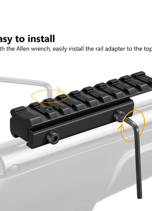 Easy to install rail adapter for rifles