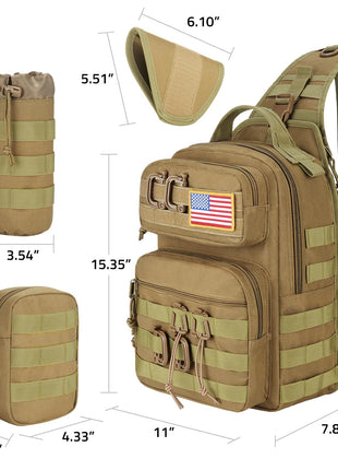 CVLIFE EDC Shoulder Bag in khaki