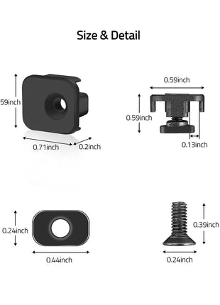 Short Remote Switch Cord Clips Size Details