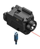 CVLIFE Pistol Flashlight featuring o in red laser light combo