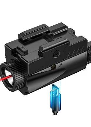 CVLIFE Rechargeable Gun Light featuring lir in red laser light combo