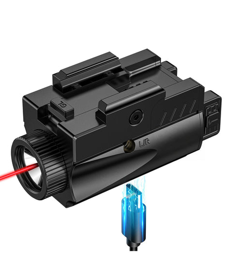CVLIFE Rechargeable Gun Light featuring lir in red laser light combo