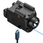 CVLIFE Pistol Flashlight featuring o in blue laser light combo