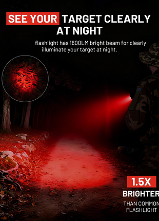 CVLIFE Flashlight IR Illuminator featuring illuminate your target at night Green Laser+IR Laser+White Light+Red Light