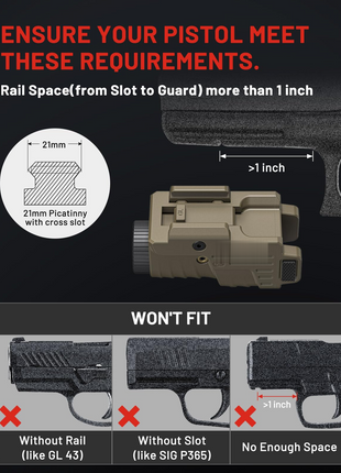 CVLIFE Home Defense featuring without rail without slot Light with Blue Beam