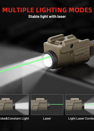 CVLIFE Pistol Light Laser Combo Rechargeable Home Defense featuring multiple lighting modes stable light with laser Light