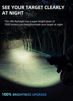CVLIFE Combo for Rifle featuring this rifle flashlight has a super bright beam of Light with Green Beam