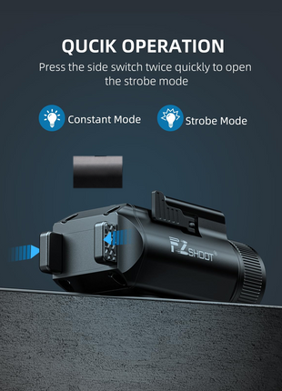 CVLIFE Laser Light featuring press the side switch twice quickly to open
