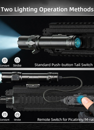 CVLIFE Rifle featuring remote switch for picatinny/m-rail Light
