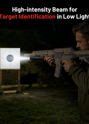CVLIFE Lumens Rifle Light featuring target identification in low light