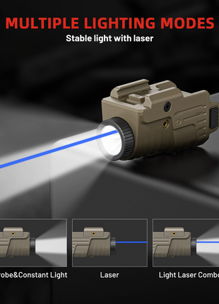 CVLIFE Pistol Light Laser Combo Rechargeable Home Defense featuring multiple lighting modes stable light with laser Light