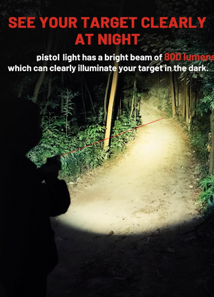 CVLIFE built-in USB rechargeable featuring which can clearly illuminate your target in the dark Light with Red Beam